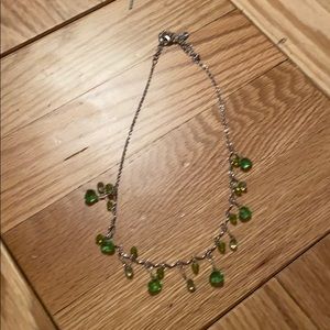 Green and silver necklace